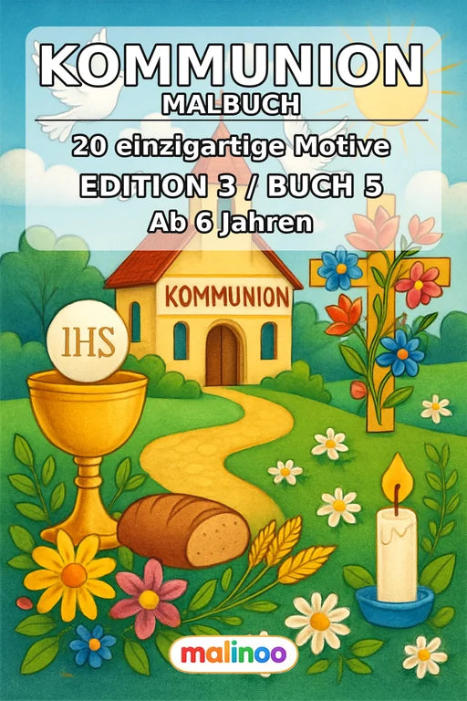 Kommunion Malbuch 20 Ausmalbilder PDF Download – Cover