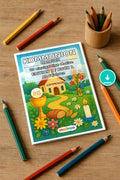 Kommunion Malbuch 20 Ausmalbilder PDF Download – Mockup-Ansicht
