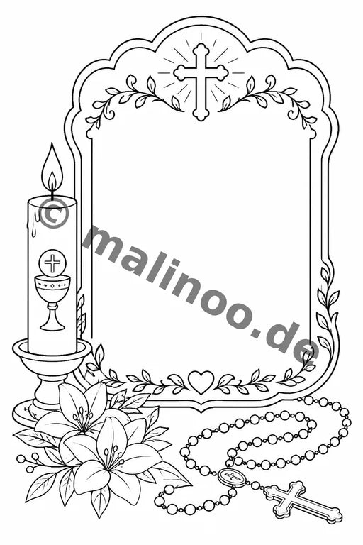 Kommunion Malbuch 20 Ausmalbilder PDF Download – Vorschaubild 5