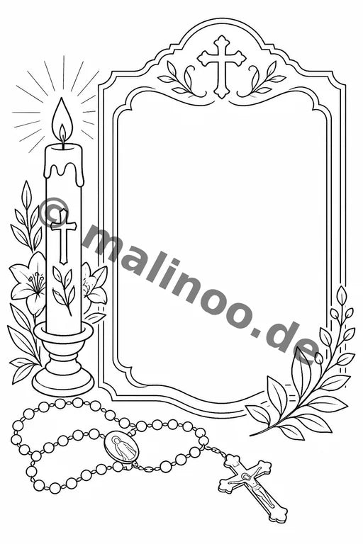 Kommunion Malbuch 20 Ausmalbilder PDF Download – Vorschaubild 5