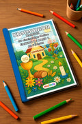 Kommunion Malbuch 50 Ausmalbilder gedruckt+gebunden – Mockup-Ansicht