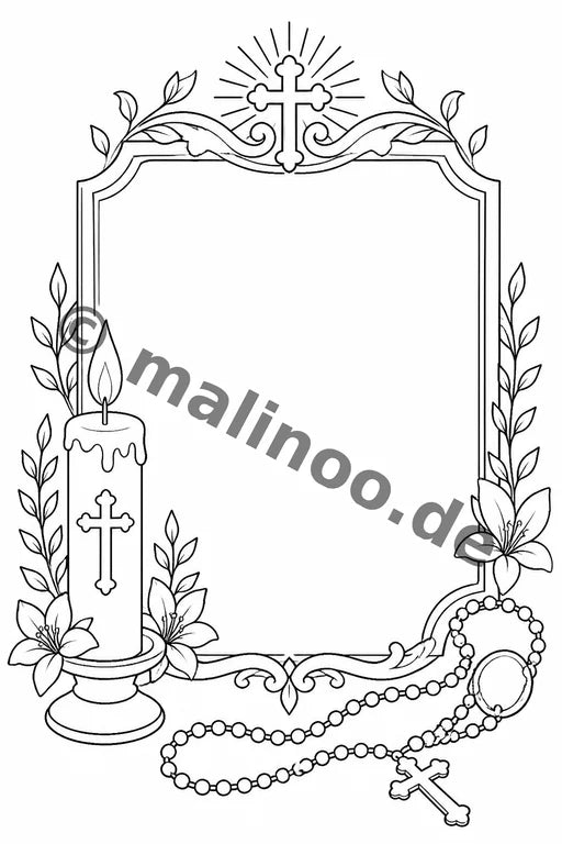 Kommunion Malbuch 50 Ausmalbilder gedruckt+gebunden – Vorschaubild 5