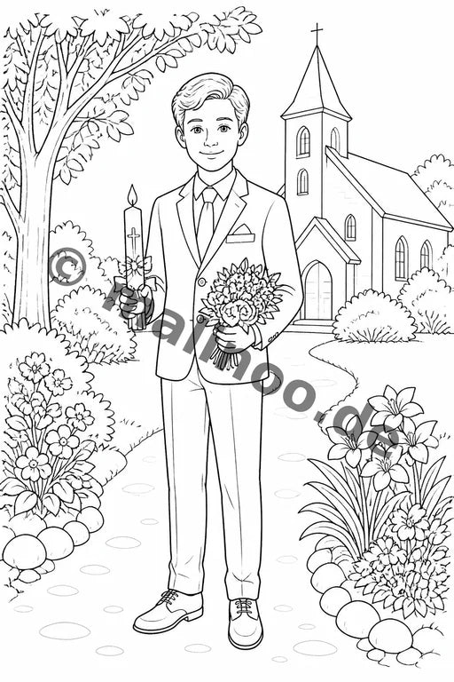 Konfirmation Malbuch 100 Ausmalbilder PDF Download – Vorschaubild 3