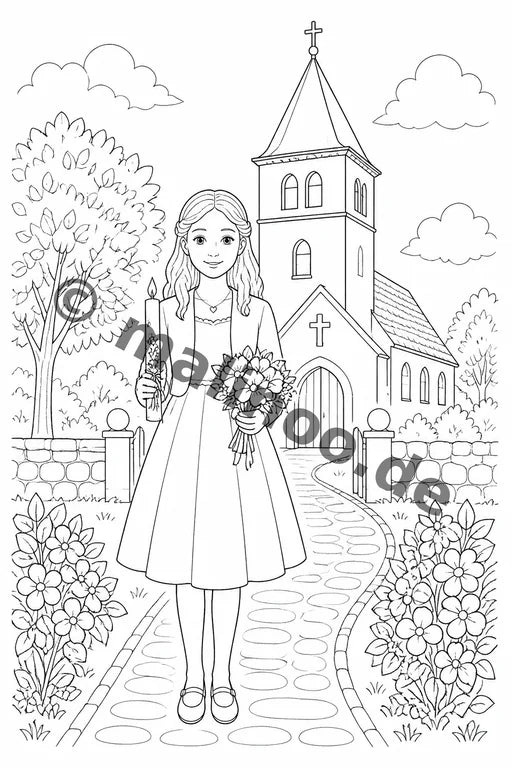 Konfirmation Malbuch 100 Ausmalbilder gedruckt+gebunden – Vorschaubild 7