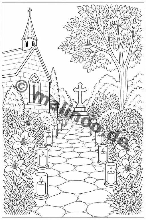 Konfirmation Malbuch 100 Ausmalbilder gedruckt+gebunden – Vorschaubild 9