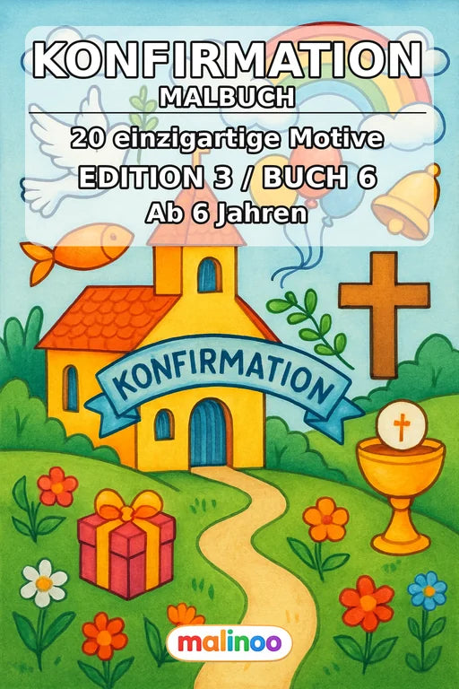 Konfirmation Malbuch 20 Ausmalbilder PDF Download – Cover