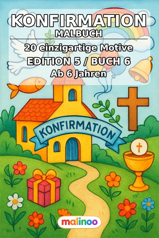 Konfirmation Malbuch 20 Ausmalbilder PDF Download – Cover