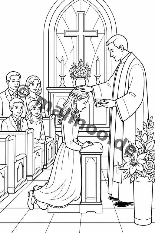 Konfirmation Malbuch 20 Ausmalbilder PDF Download – Vorschaubild 2