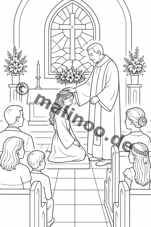 Konfirmation Malbuch 20 Ausmalbilder PDF Download – Vorschaubild 2