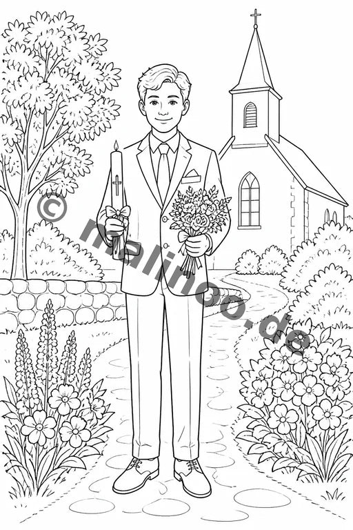 Konfirmation Malbuch 20 Ausmalbilder PDF Download – Vorschaubild 3
