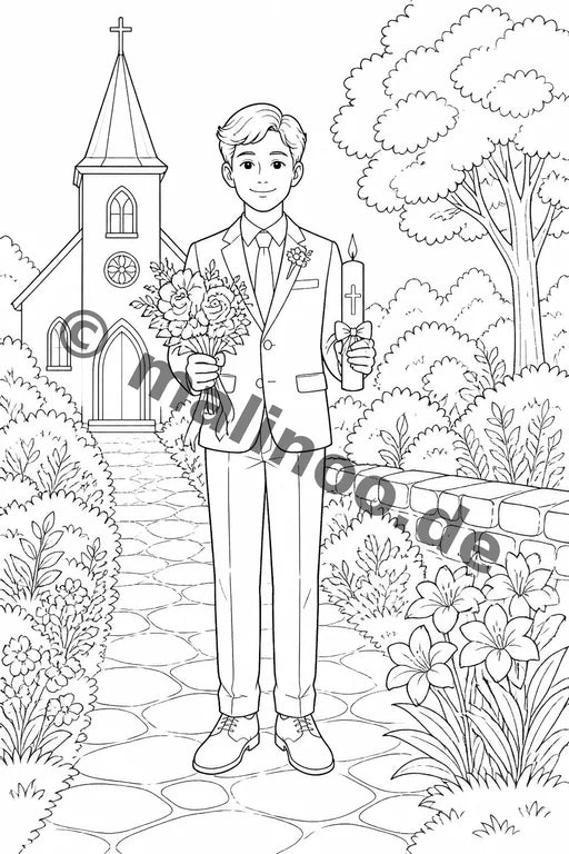 Konfirmation Malbuch 20 Ausmalbilder PDF Download – Vorschaubild 3