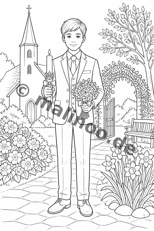 Konfirmation Malbuch 20 Ausmalbilder PDF Download – Vorschaubild 3