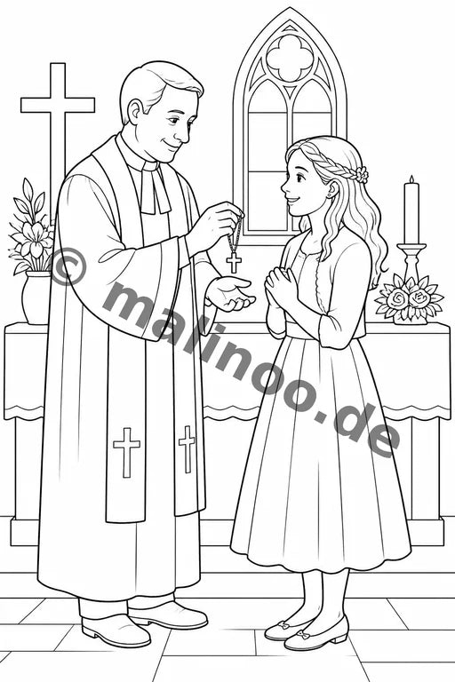 Konfirmation Malbuch 20 Ausmalbilder PDF Download – Vorschaubild 4