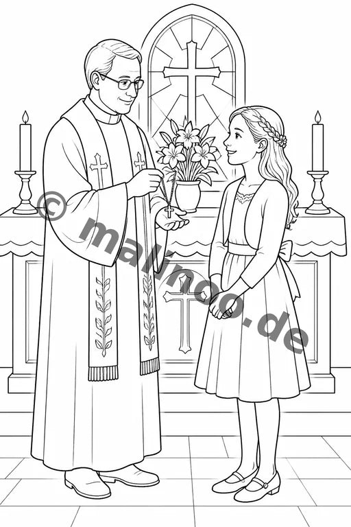 Konfirmation Malbuch 20 Ausmalbilder PDF Download – Vorschaubild 4