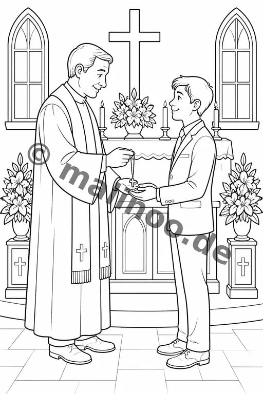 Konfirmation Malbuch 20 Ausmalbilder PDF Download – Vorschaubild 4