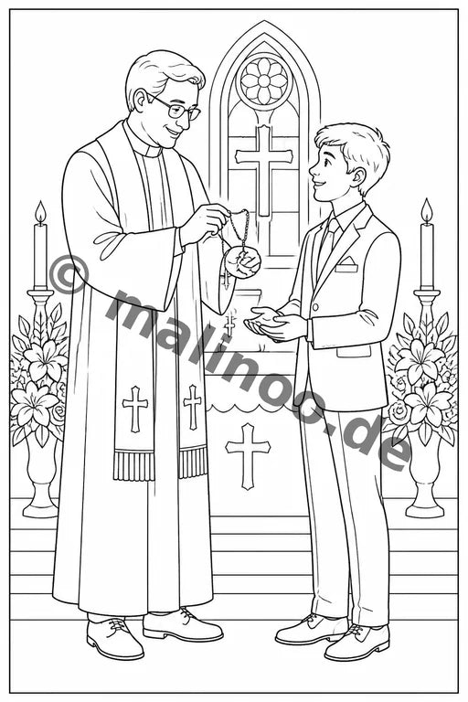Konfirmation Malbuch 20 Ausmalbilder PDF Download – Vorschaubild 4