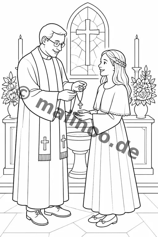 Konfirmation Malbuch 20 Ausmalbilder PDF Download – Vorschaubild 4