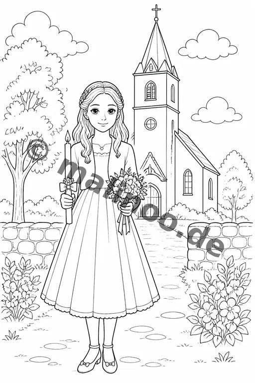 Konfirmation Malbuch 20 Ausmalbilder gedruckt+gebunden – Vorschaubild 7