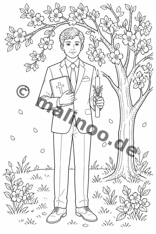 Konfirmation Malbuch 20 Ausmalbilder gedruckt+lose – Vorschaubild 8