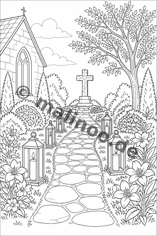 Konfirmation Malbuch 20 Ausmalbilder gedruckt+lose – Vorschaubild 9