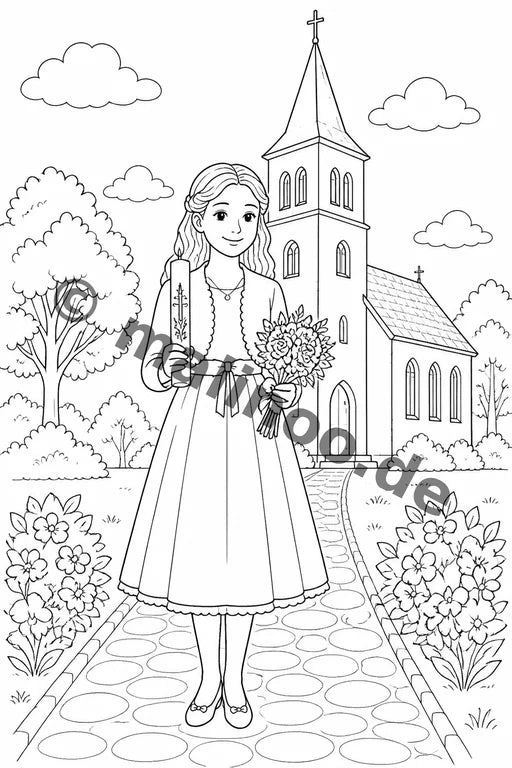 Konfirmation Malbuch 50 Ausmalbilder gedruckt+gebunden – Vorschaubild 7