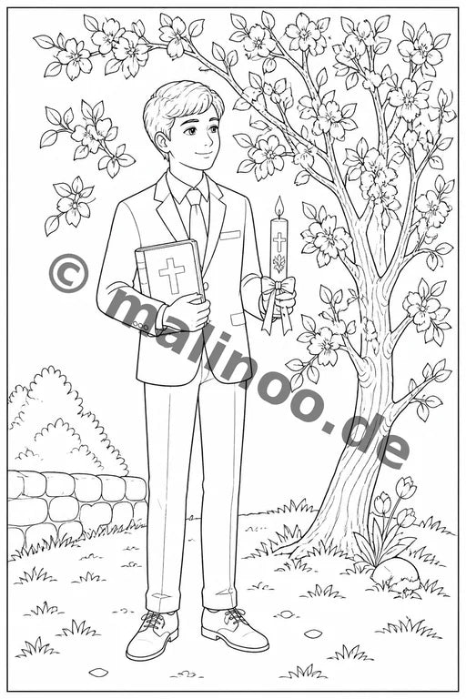 Konfirmation Malbuch 50 Ausmalbilder gedruckt+gebunden – Vorschaubild 8