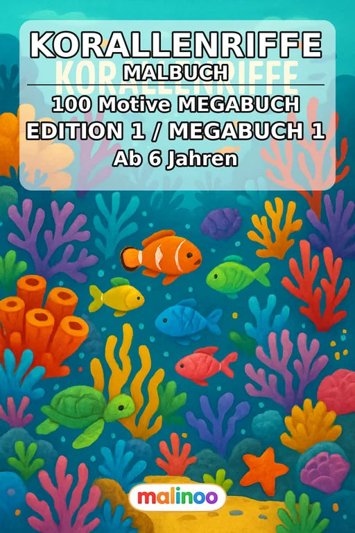 Korallenriffe Malbuch 100 Ausmalbilder PDF Download – Cover