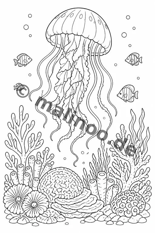 Korallenriffe Malbuch 100 Ausmalbilder PDF Download – Vorschaubild 2
