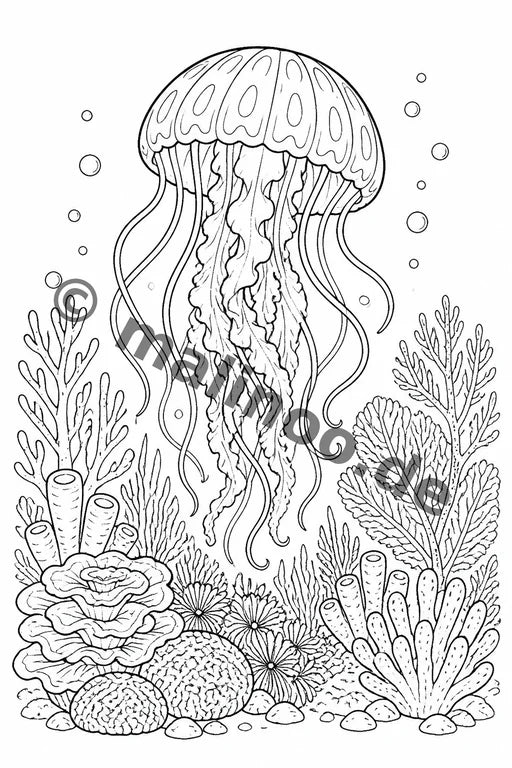 Korallenriffe Malbuch 100 Ausmalbilder PDF Download – Vorschaubild 2