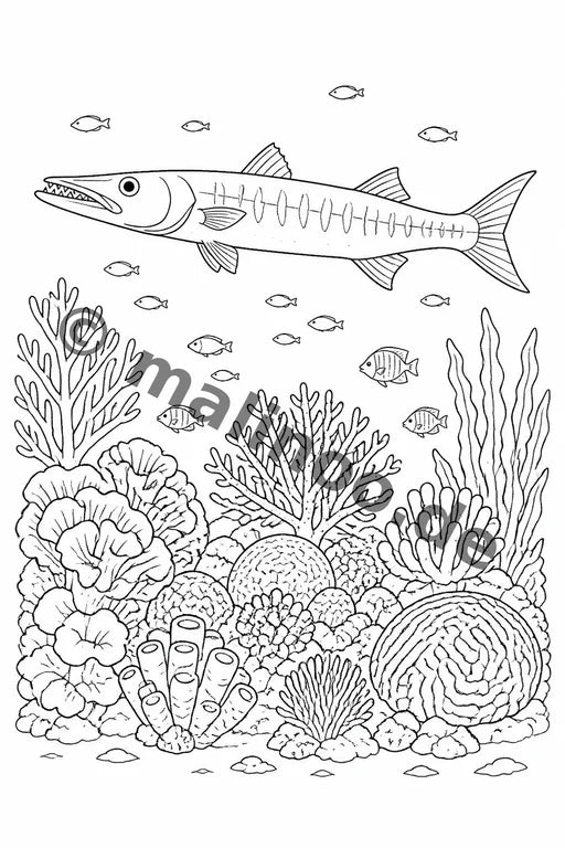 Korallenriffe Malbuch 100 Ausmalbilder PDF Download – Vorschaubild 4