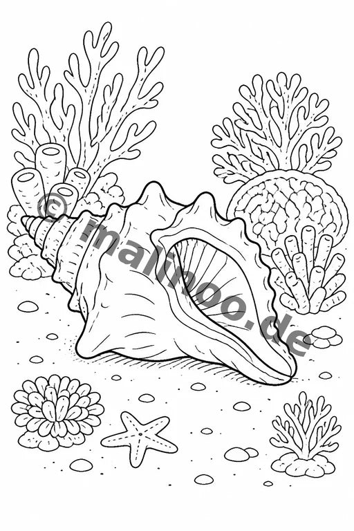 Korallenriffe Malbuch 100 Ausmalbilder gedruckt+gebunden – Vorschaubild 6