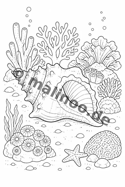 Korallenriffe Malbuch 100 Ausmalbilder gedruckt+gebunden – Vorschaubild 6