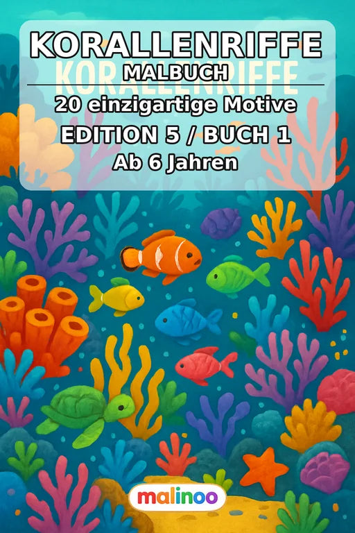Korallenriffe Malbuch 20 Ausmalbilder PDF Download – Cover