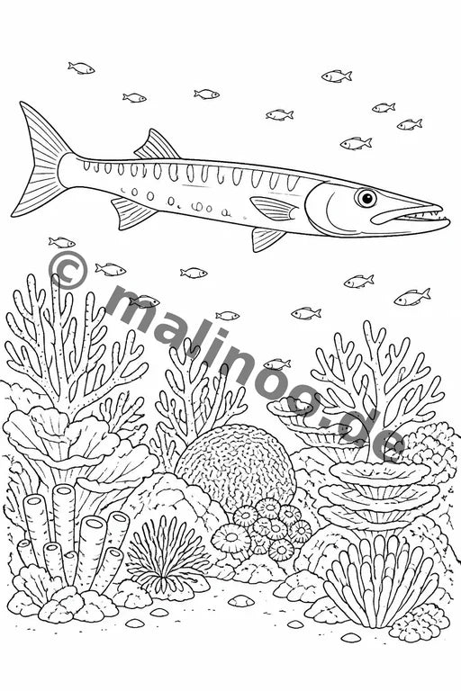 Korallenriffe Malbuch 20 Ausmalbilder PDF Download – Vorschaubild 4