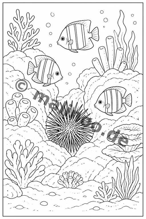 Korallenriffe Malbuch 20 Ausmalbilder PDF Download – Vorschaubild 5