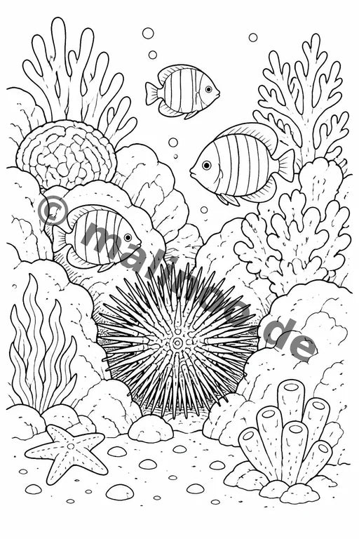 Korallenriffe Malbuch 20 Ausmalbilder PDF Download – Vorschaubild 5