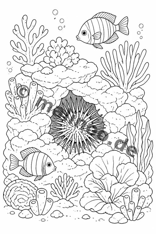 Korallenriffe Malbuch 20 Ausmalbilder PDF Download – Vorschaubild 5