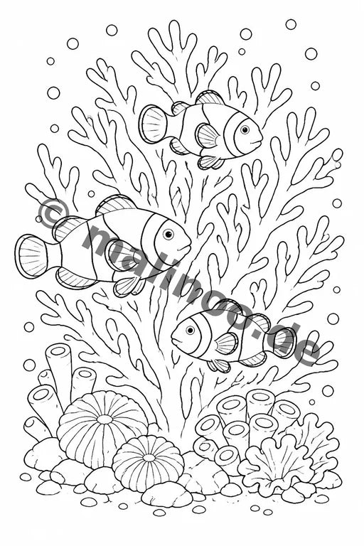 Korallenriffe Malbuch 50 Ausmalbilder PDF Download – Vorschaubild 1