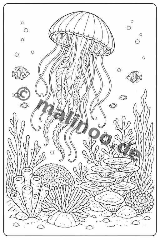 Korallenriffe Malbuch 50 Ausmalbilder PDF Download – Vorschaubild 2