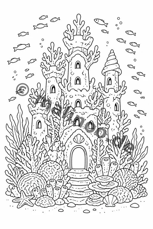 Korallenriffe Malbuch 50 Ausmalbilder PDF Download – Vorschaubild 3