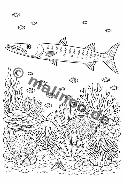 Korallenriffe Malbuch 50 Ausmalbilder PDF Download – Vorschaubild 4