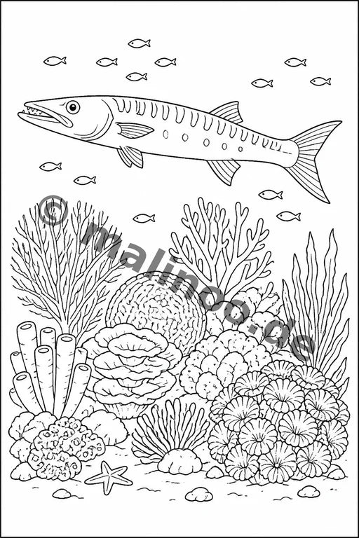 Korallenriffe Malbuch 50 Ausmalbilder PDF Download – Vorschaubild 4