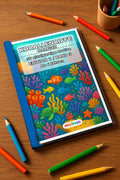 Korallenriffe Malbuch 50 Ausmalbilder gedruckt+gebunden – Mockup-Ansicht