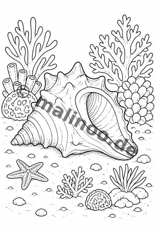 Korallenriffe Malbuch 50 Ausmalbilder gedruckt+gebunden – Vorschaubild 6
