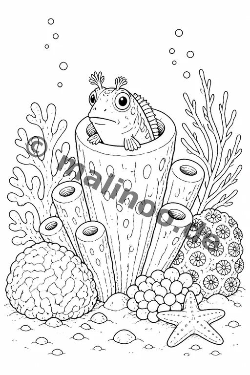 Korallenriffe Malbuch 50 Ausmalbilder gedruckt+gebunden – Vorschaubild 7