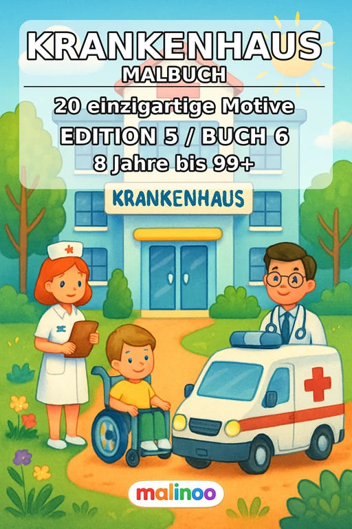 Krankenhaus Malbuch 20 Ausmalbilder PDF Download – Cover