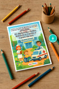 Krankenhaus Malbuch 20 Ausmalbilder PDF Download – Mockup-Ansicht