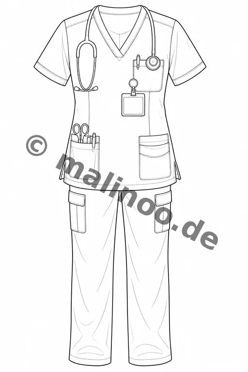Krankenhaus Malbuch 20 Ausmalbilder PDF Download – Vorschaubild 5