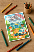 Krankenhaus Malbuch 20 Ausmalbilder gedruckt und gebunden – Mockup-Ansicht