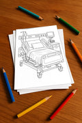 Krankenhaus Malbuch 20 Ausmalbilder gedruckt+lose – Mockup-Ansicht